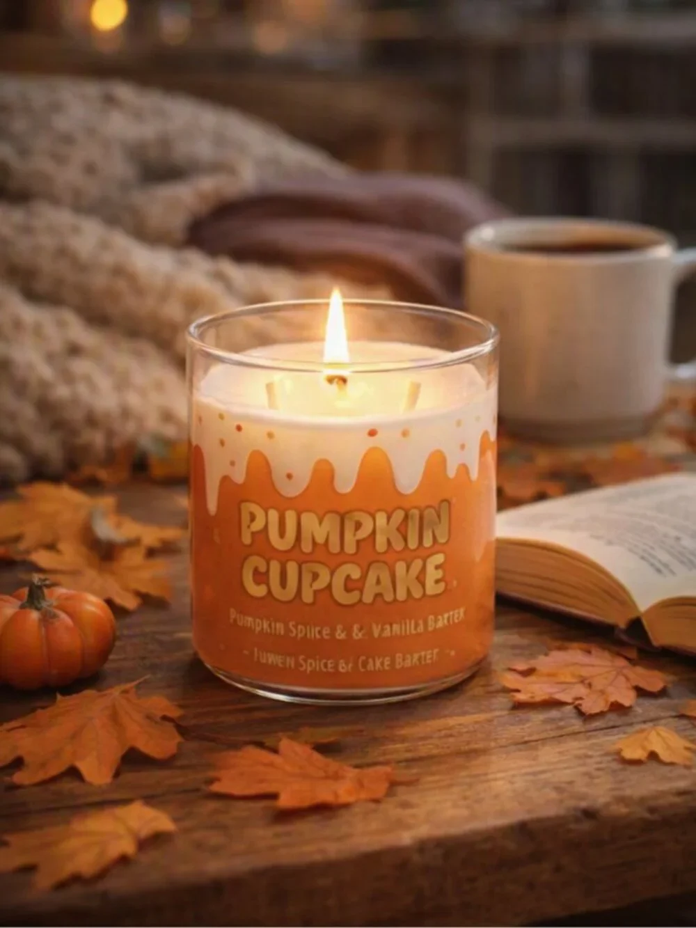 Pumpkin Cupcake Scented Candle • Fall Cozy • 13.5 oz